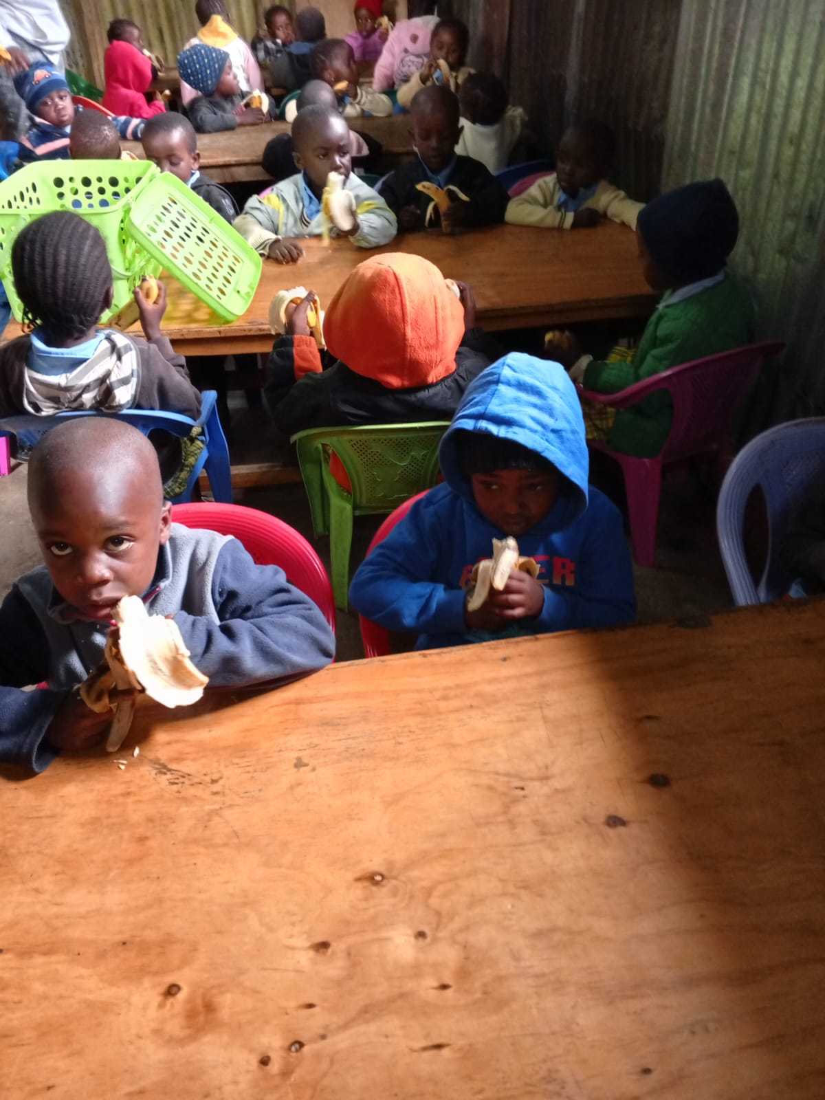 Children learning in class